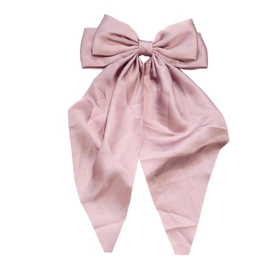 Women Hairpin Large Size Long Ribbon Bowknot Decor Spring Hair Clip Lightweight Back Head Hair Pin Hair Accessory