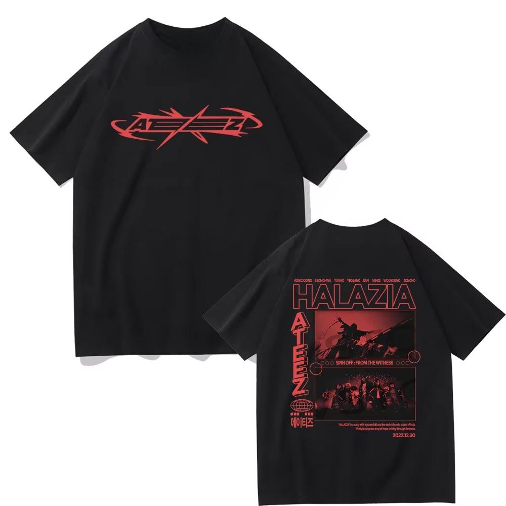 Band Double Sided Print Tshirt Male Casual Oversized Tshirt Unisex Wounisex Korean Fashion Trend T