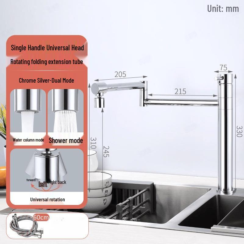 Foldable Retractable Stainless Steel Kitchen Faucet