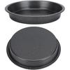 2Pcs Pizza Pan, 6in/9in/10in/12in Deep Dish Round Pizza Pan for Oven, Non Stick Thickened Carbon Steel Baking Pan for Home Kitchen, Dishwasher