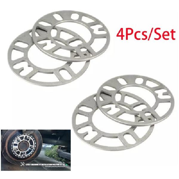 4Pcs Aluminum 5mm Auto Car Wheel Tire Spacers Adaptor Shims Plate 4/5 Stud x100