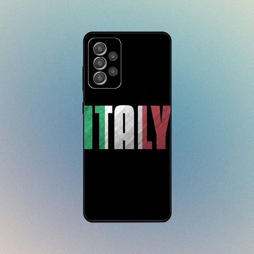 Map Italy Flag Phone Case For Samsung S25,S24,S21,S22,S23,S30,Ultra,S20,Plus,Fe,Lite,Note,10,9,5G Black Cover