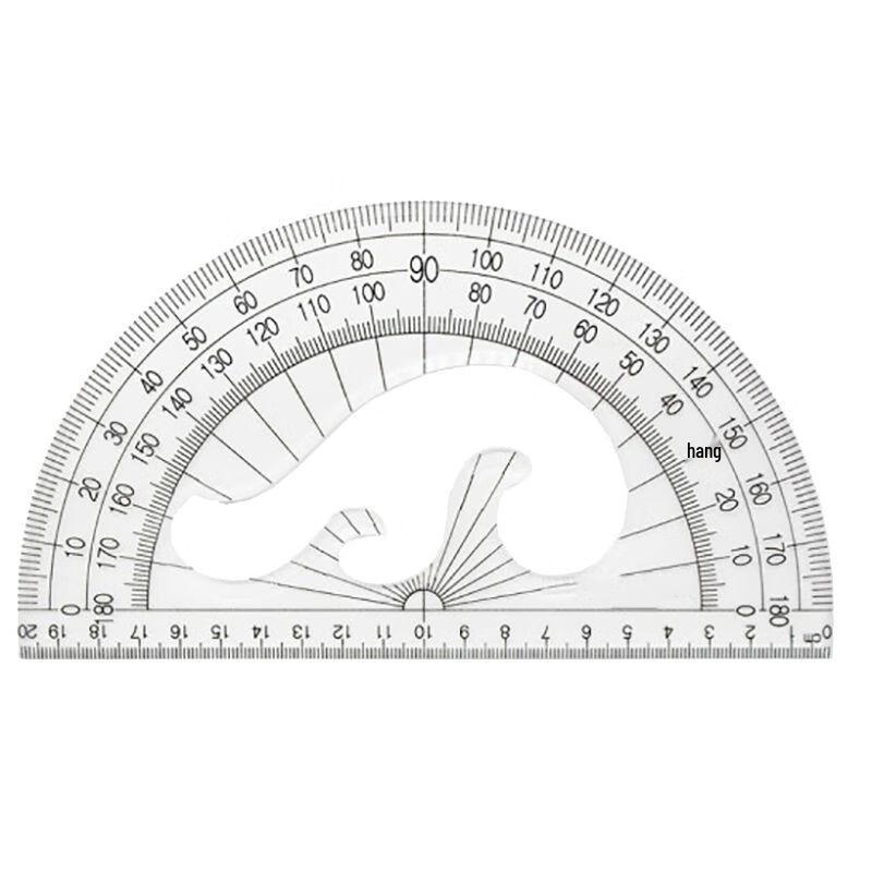 Student Transparent Semicircular Protractor