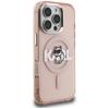 Karl Lagerfeld IML Choupette Sketch Logo MagSafe Case for iPhone 16 Pro Max Pink