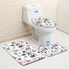 Christmas Bathroom Floor Mat Toilet Three-Piece Set