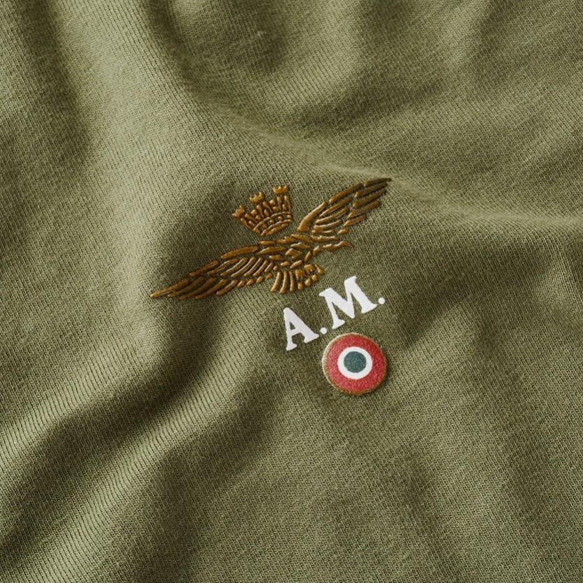 Aeronautica Militare Khaki T-Shirt Men' Crew-Neck Scoti001J508-07001