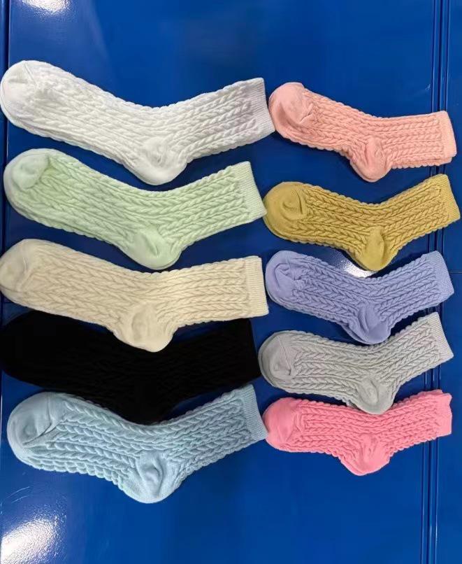 Women's Thick Fluffy Cable Knit Mid-Calf Plush Socks for Cold Weather and Postpartum Comfort