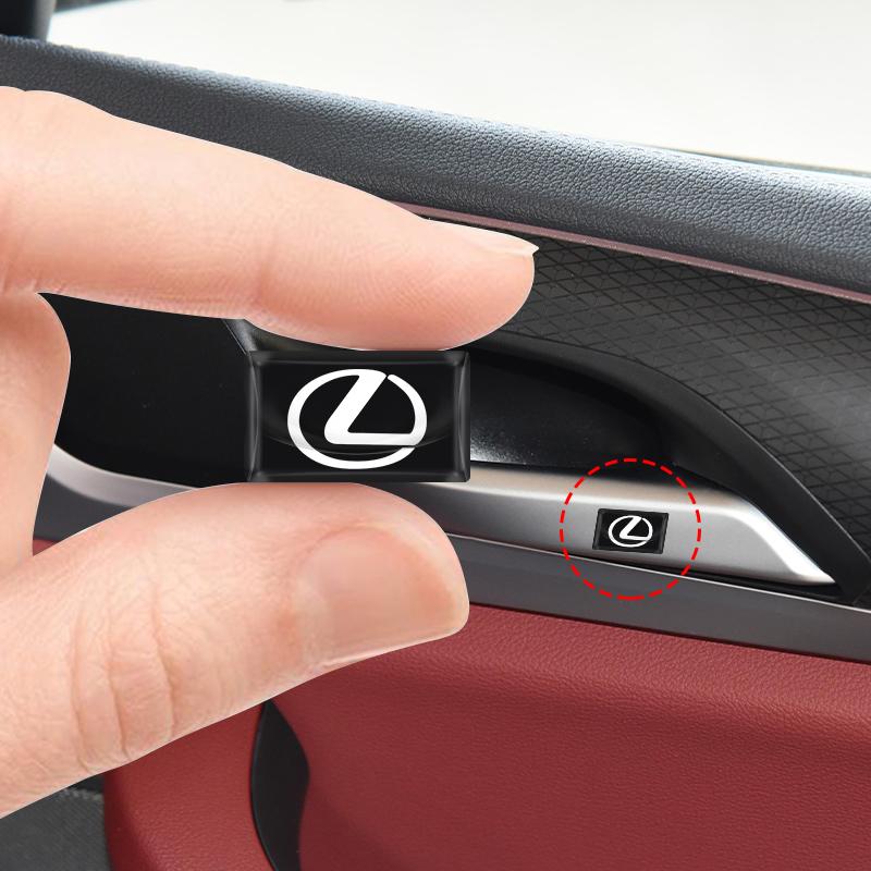 2/5/10 Pezzi Piccolo Volante in Fibra di Carbonio Logo Auto Multifunzione Adesivi 3D per Lexus 250 300 RX 300 350 US 200 GX 400 460 GS450H GS350 ES 350 300H