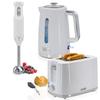 Pack Petit-déjeuner - BRIEBE - SKT1186WHT - Grille‑pain 2 Fentes - Bouilloire 1,7L - Mixeur Plongeant