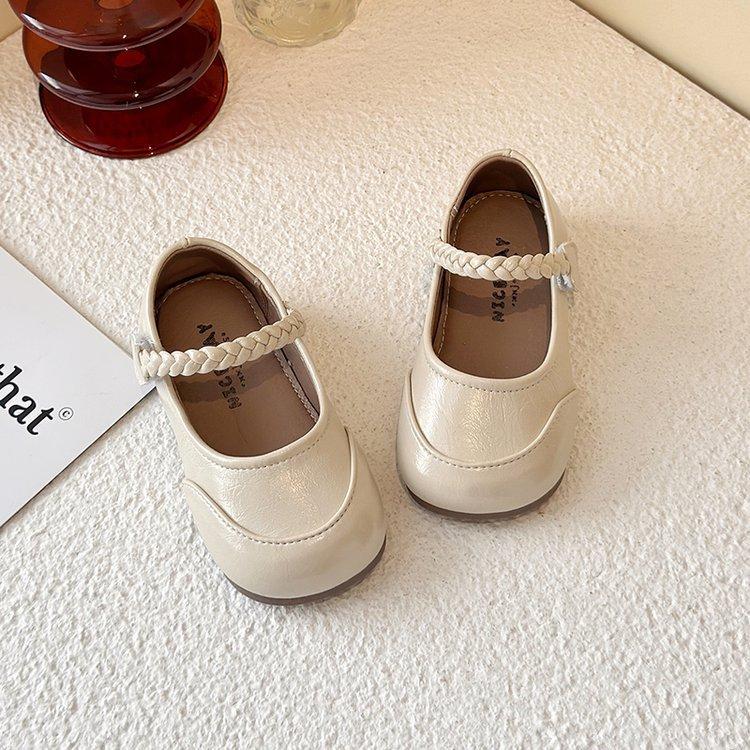Girls Princess Shoes Small Leather Shoes 2025 Spring Children's Foreign Style Little Girl Silver Single Shoes Stage Mary Jane Ladyshoes