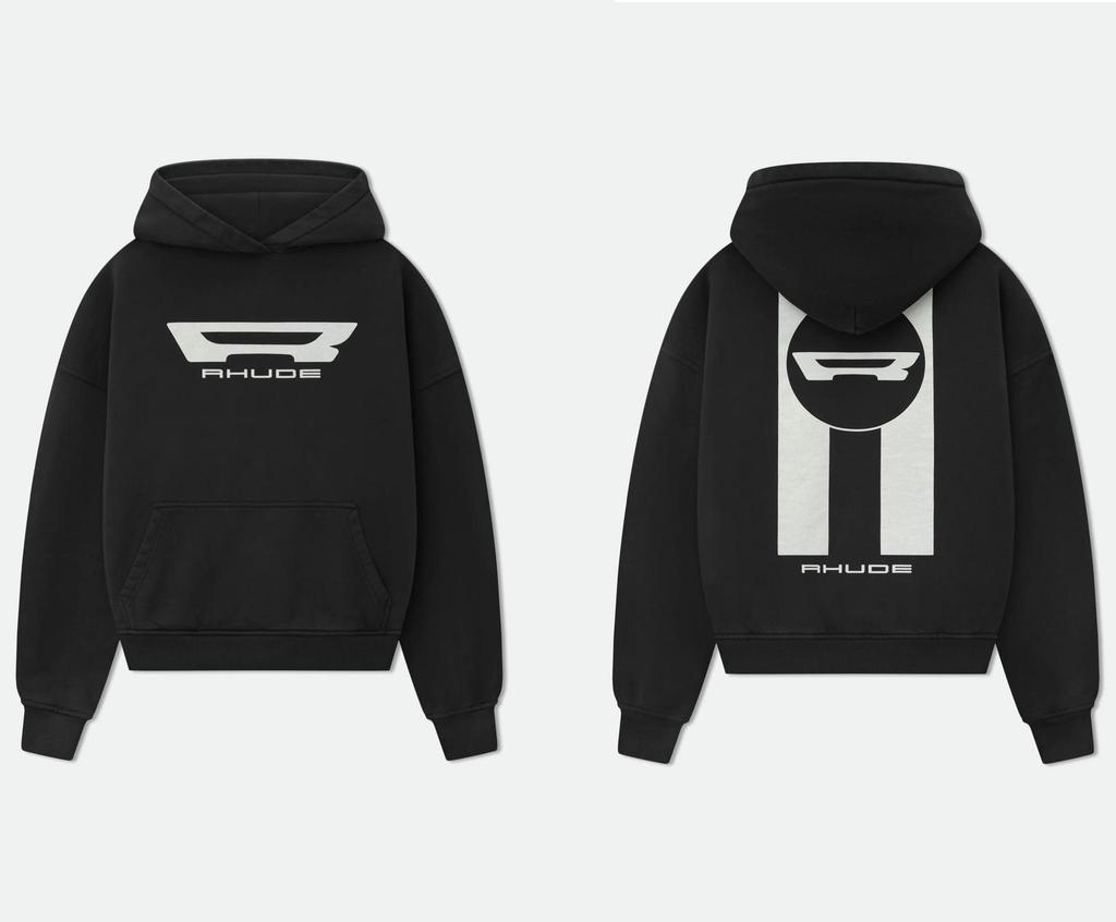 25SS RHUDE Geometric Hooded Sweatshirt - Men's Trendy European & American Style Jacket