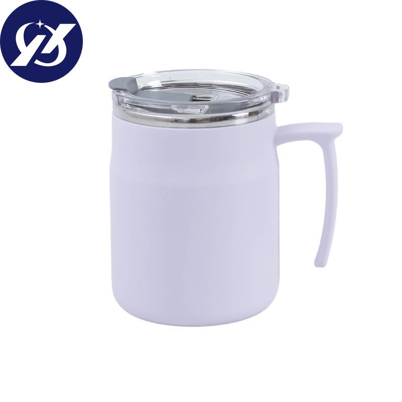 Travel Coffee Mug, Water Cups With Leak Proof Flip Cover, Handle, Double Layer Vacuum, Stainless