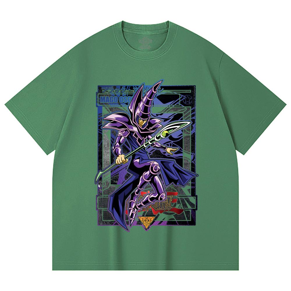 230 Gsm 100% Cotton Yu-Gi-Oh V5 Mago Oscuro Print Unisex Heavy Cotton T Shirt