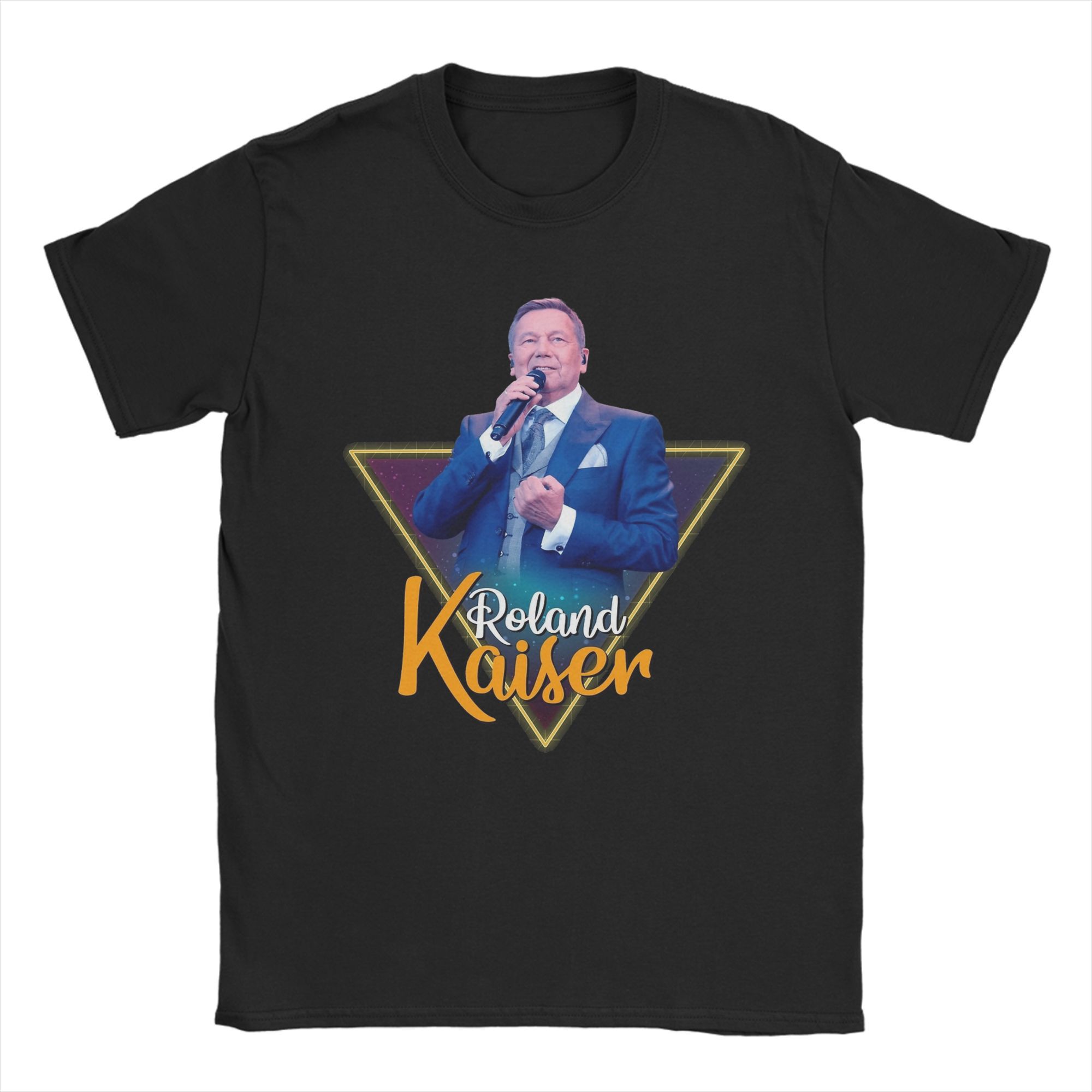 

Roland Kaiser Festival Singer T-Shirts Men Vintage 100% Cotton Tee Shirt O Neck Short Sleeve T Shirts Birthday Gift Clothes L