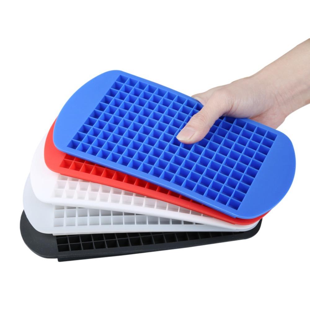 Reusable 160 Grid Ice Tray Silicone Ice Maker 1cm Ice Cube Square Ice Cube Mold  Summer