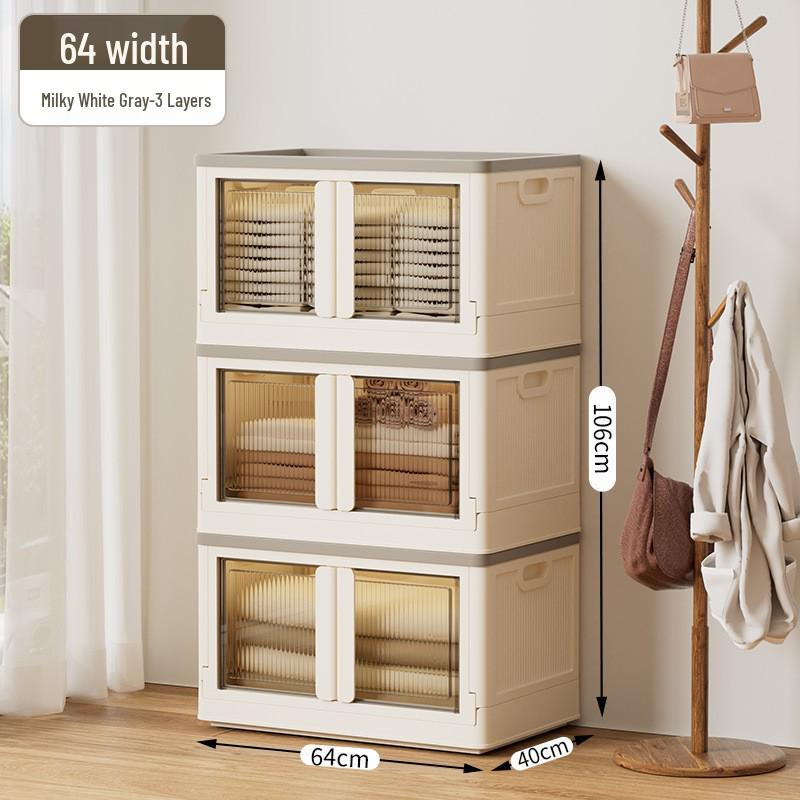 Foldable Plush Toy Storage Basket - Extra Large Flip-Top Box for Living Room