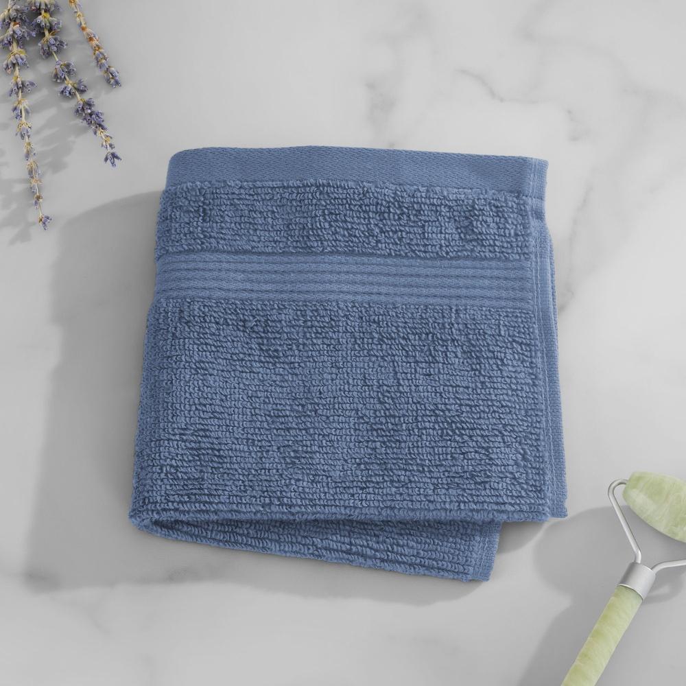 (4 pack Performance Solid Washcloth 12" x 12" Indigo