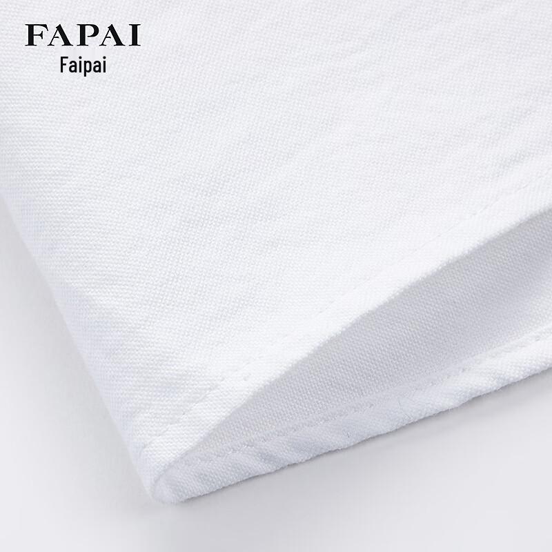 FAPAI Men's 100% Cotton Oxford Solid Long Sleeve Casual Shirt