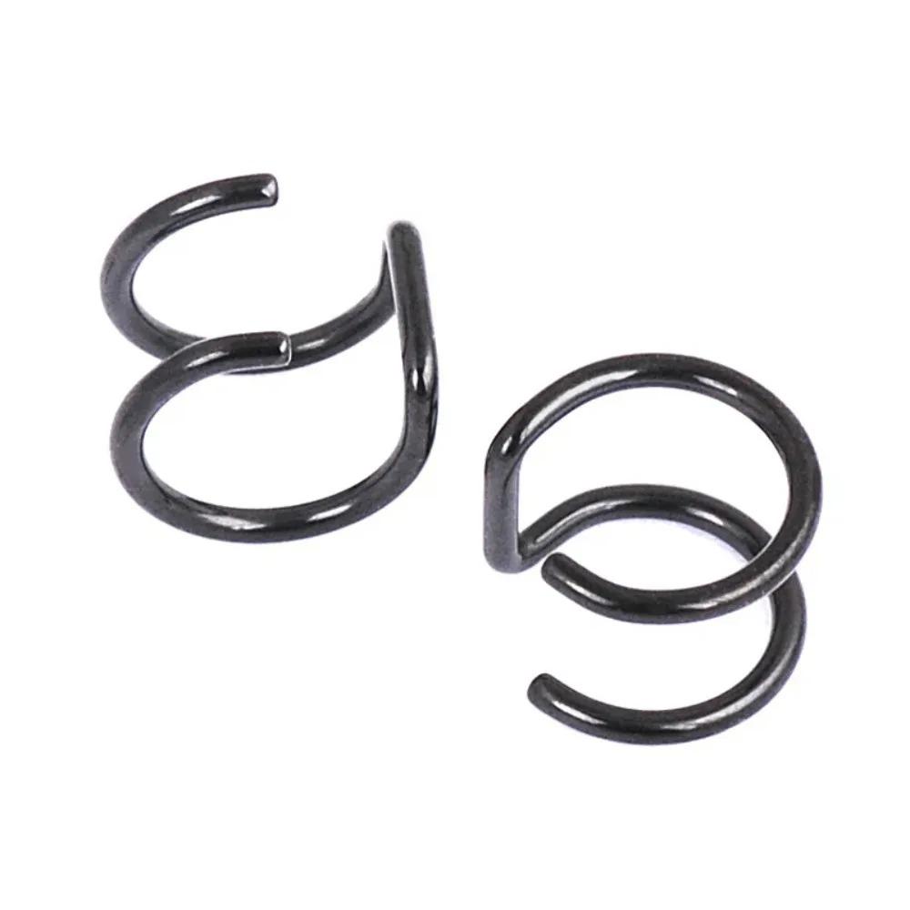 2 PCS New Punk Rock Ear Clip Cuff Wrap Earrings No Piercing-Clip Hollow Out U Pattern Statement Fashion Jewelry Gifts