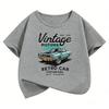 Vintage Car TShirt Printed T Shirt Girls Summer Anime Short Sleeve Tops TShirts Cute Boys Clothing Kids Tee