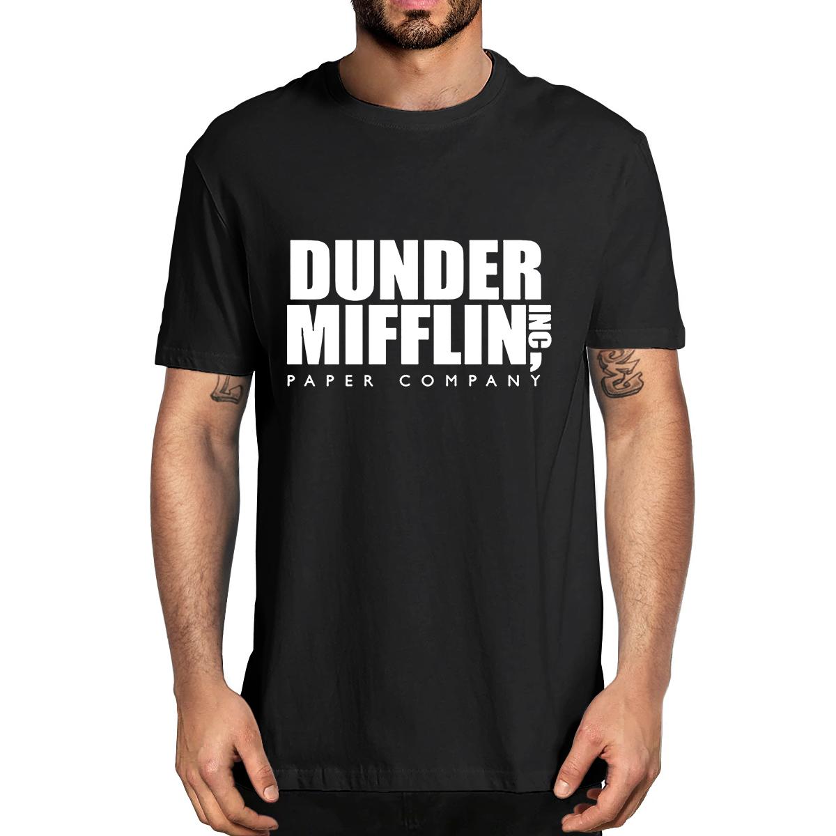 

DUNDER MIFFLIN PAPER INC Office Tv Show Vintage Summe Men s 100% Cotton Novelty T-Shirt Unisex Humor Streetwear Funny Women Soft 3XL чорний