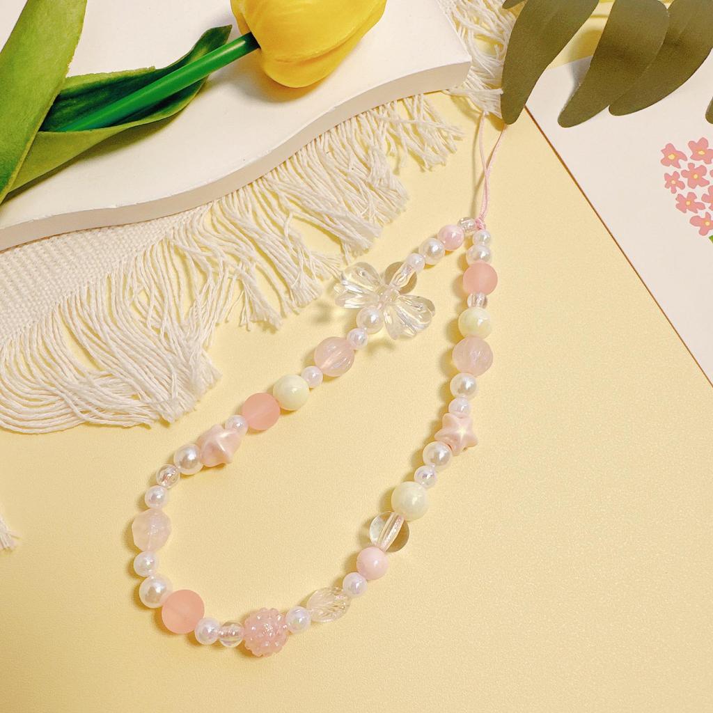 Pink Bear Bow Cell Phone Charm: Anti-Drop Lanyard & Wrist Strap