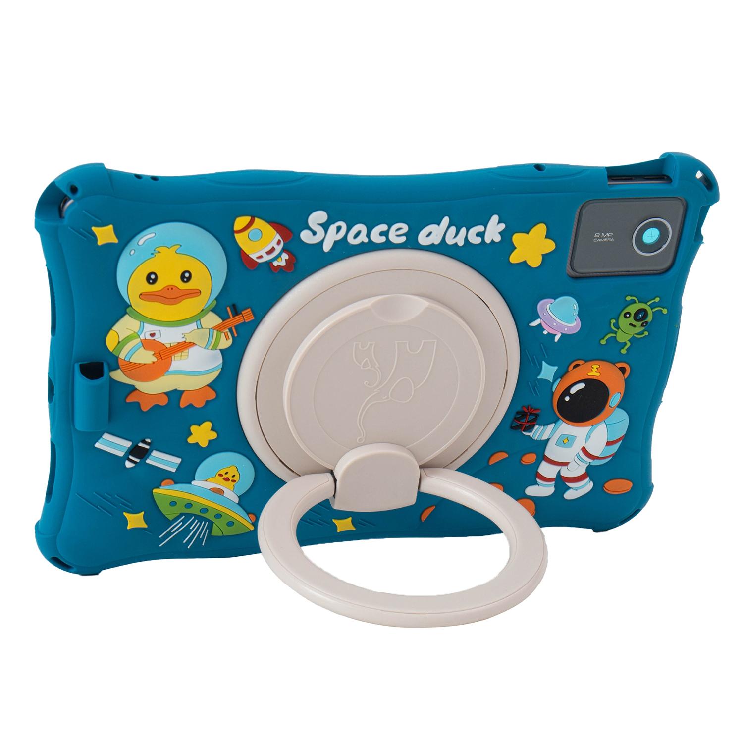 

For Lenovo Tab M11 TB330FU/331FC/Xiaoxin Pad 11 2024 Case Kickstand Cartoon Silicone Tablet Cover Dark Blue