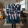 1pz Coperta in Flanella con Stampa BLACKPINK, Alta Qualità per Tutte le Stagioni, Arredamento per la Casa, Calore e Comfort, Perfetta per Regali di Natale