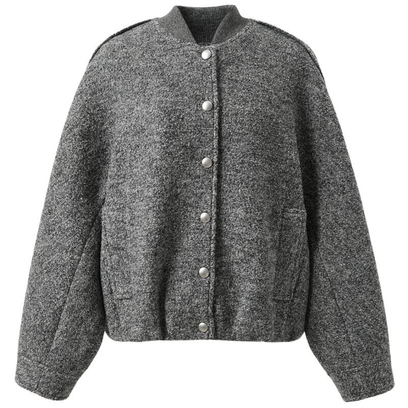 Sancai 2025 Winter Bouclé Wool Blend Short Coat