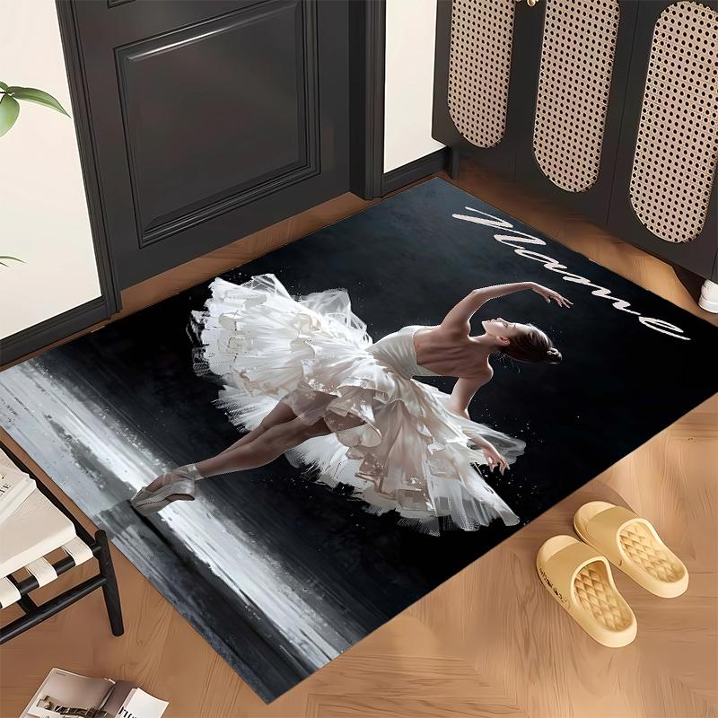 Elegant Ballet (5) Personalized name Office Carpet Stylish Decor for Living Room Bedroom Kitchen