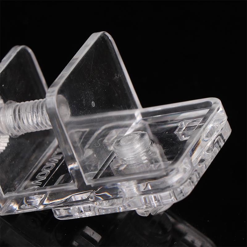 2 Stück Aquarium Schottverschraubung Anti-Sprungnetz Klemme Acryl Transparent Fixierklemme Aquarium Abdeckungsklemmen Aquarienzubehör