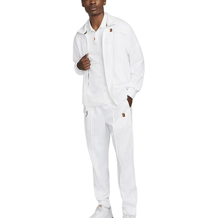 Nike Soudní Jednobarevná Stojáček Zapínání na Zip Neformální Bunda Pánská Svrchní Oblečení Bílá DC2566-100