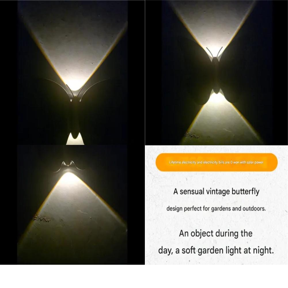 Schmetterling Solar LED Wand-/Gartenbeleuchtung : Schmetterling zum Himmel