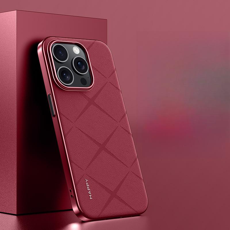 Suitable for Apple 16promax Phone Case, Business IPhone15 Full Cover 14 Shockproof 13 Luxurious Women's Leather Case