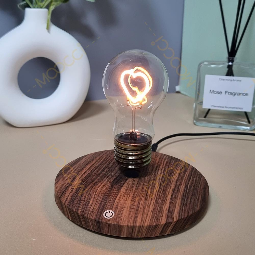 Minimalist Decor Night Light Lamp Desktop Bedroom Magnetic Levitation Floating Levitating LED Bulb Room Light for Cafe & Home