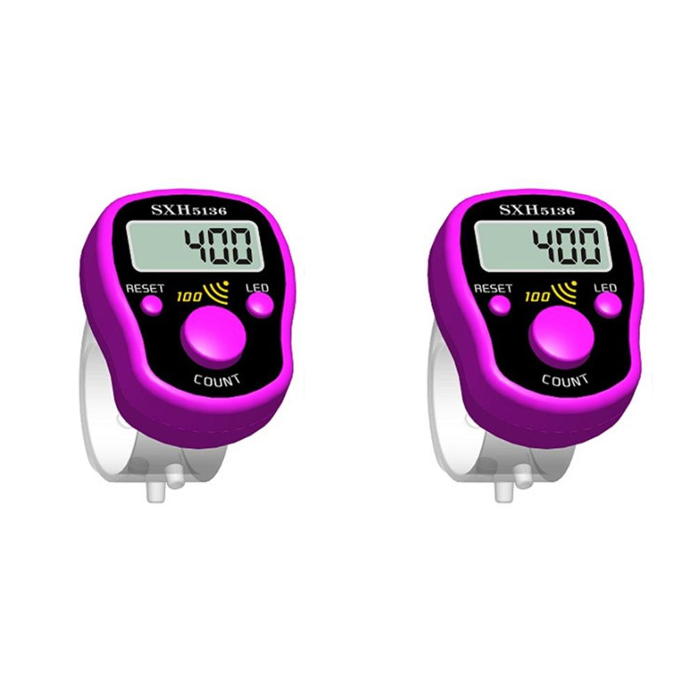 Stitch Marker Row Finger Counter LCD Digital Display with Light Professional Buddha Chanting Counter Instrument