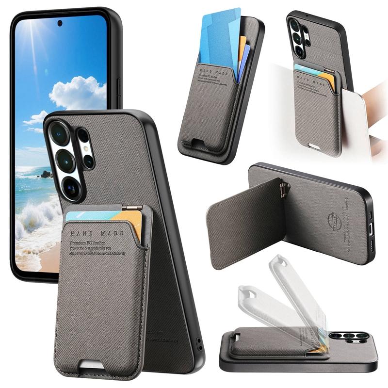 Wallet Back case cover with stand for Samsung S26, For Galaxy A37/A57/A36/A55/A56 Credit card phone case