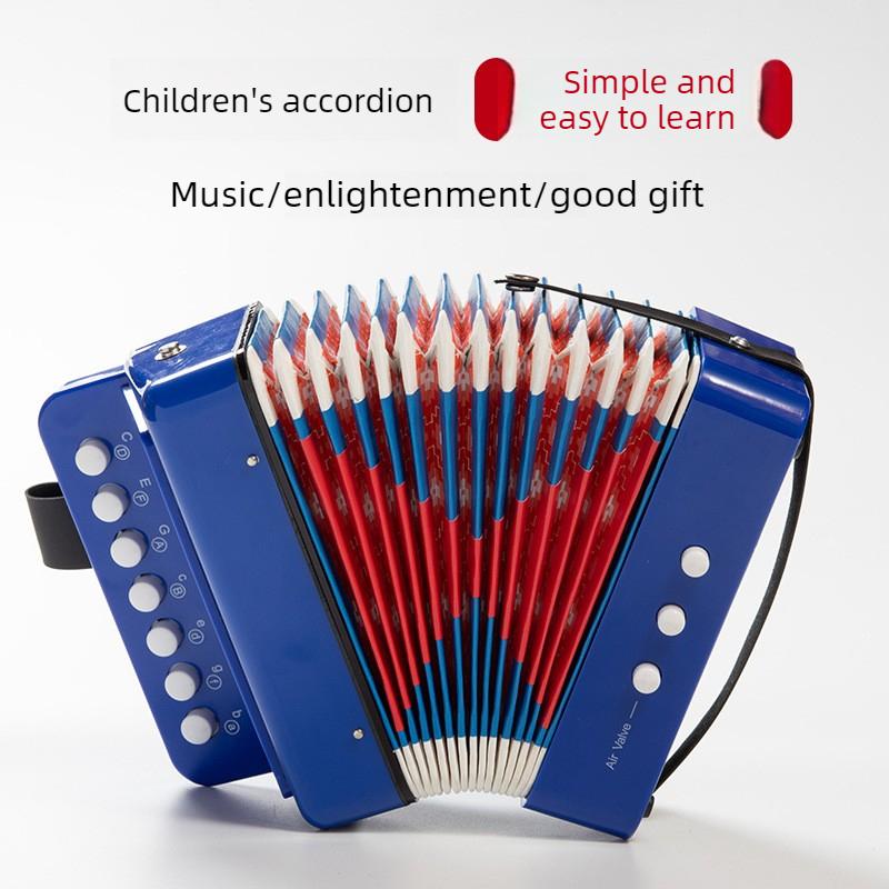 Children's Accordion 2 Bass 7 Keys Beginner's Enlightenment of Western Instruments Music Early Education Learning Tools Gifts