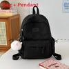 Nylon Girl Backpack With Letter Pattern And Double Shoulder Straps For Daily Use