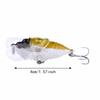 5PCS Floating Popper Hard Lure with Double Triple Hook Artificial Fishing Bait  Freshwater