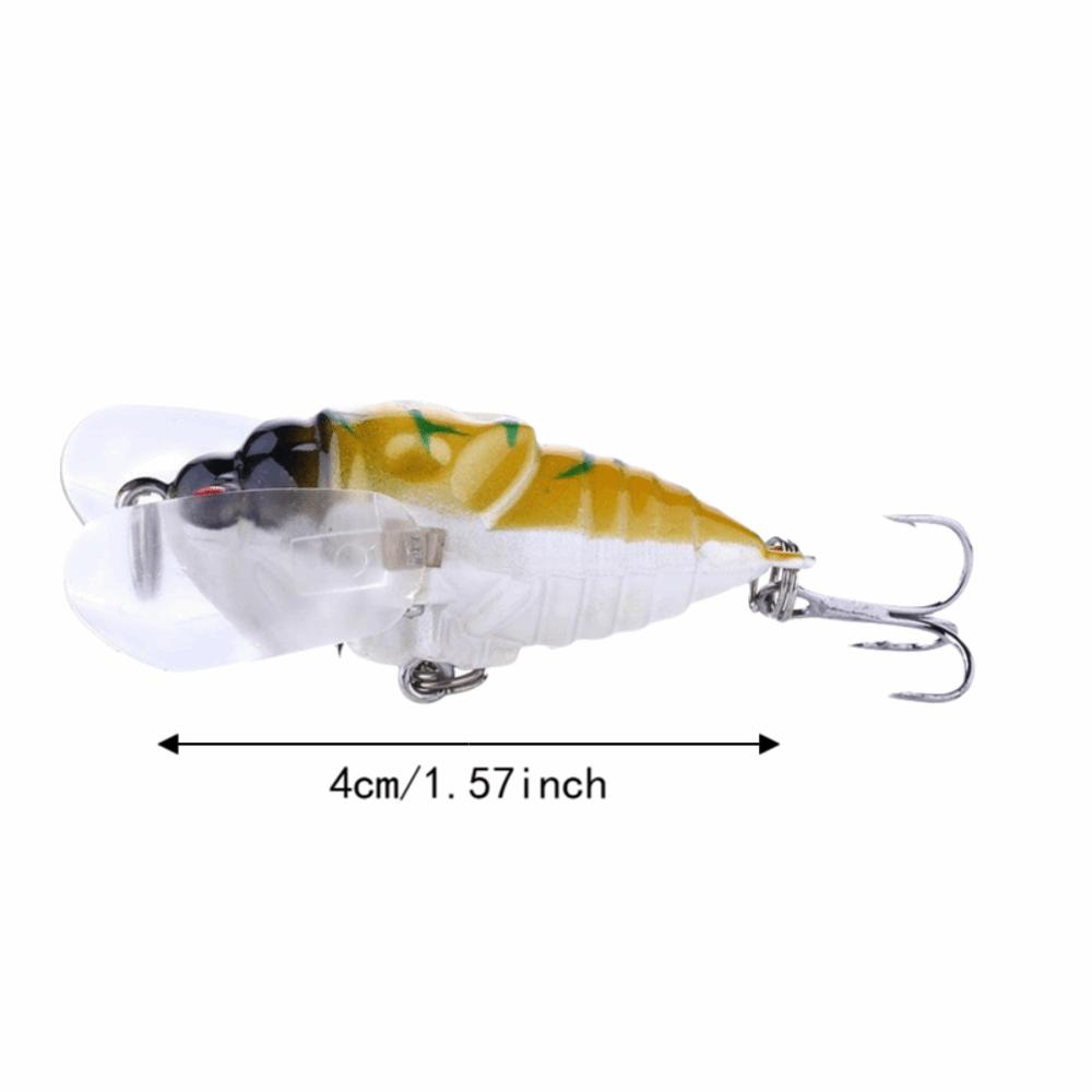 5PCS Floating Popper Hard Lure with Double Triple Hook Artificial Fishing Bait Freshwater