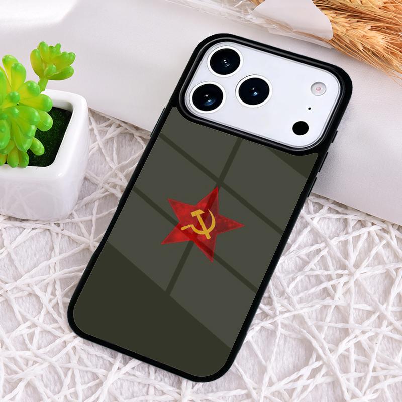 Soviet Union USSR CCCP Flag Shockproof Phone Case for iPhone 17 Air 16e 15 11 12 14 13 Pro Max Cover Coque