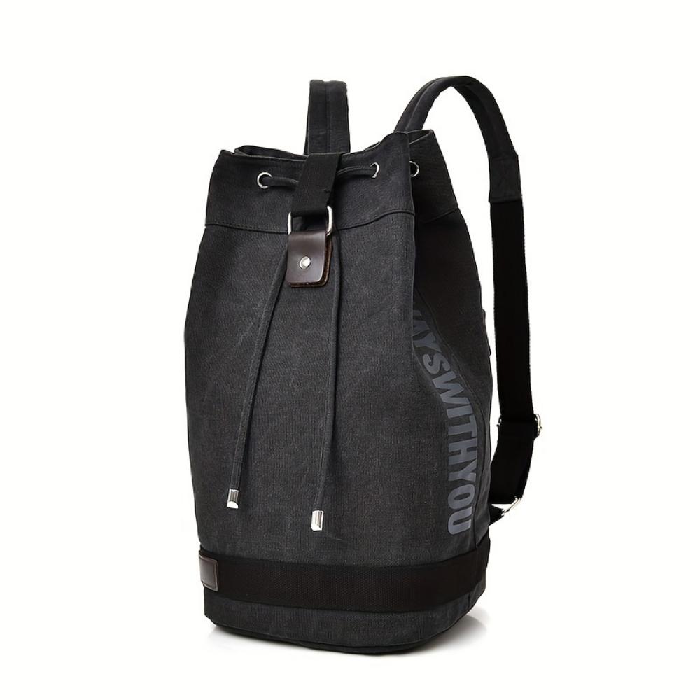 Fashion Canvas Sports Backpack Barrel Bag Travel Computer Backpack Men's Bag Leisure Travel School Bag Unisex