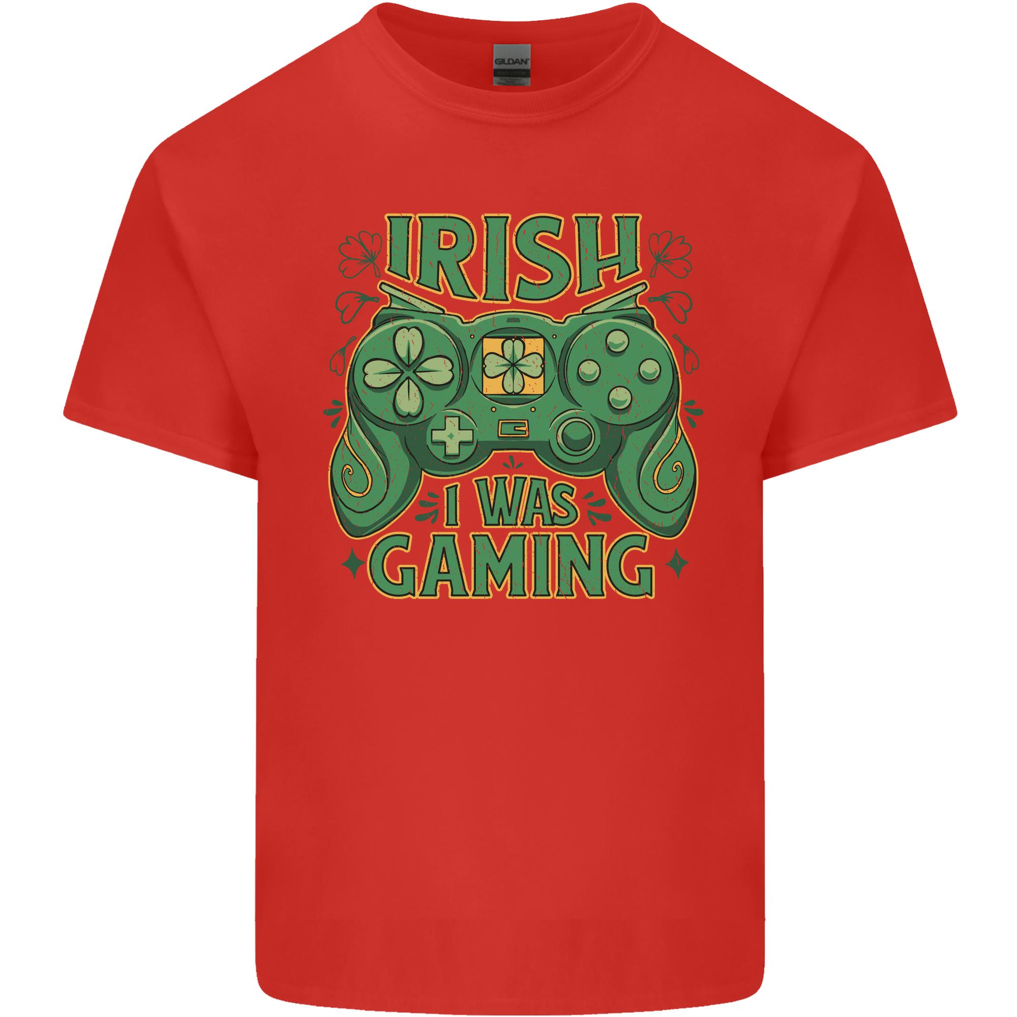 Irish I Was Gaming St Patricks Day Funny Gamer Unisexs Light Cotton TShirt S