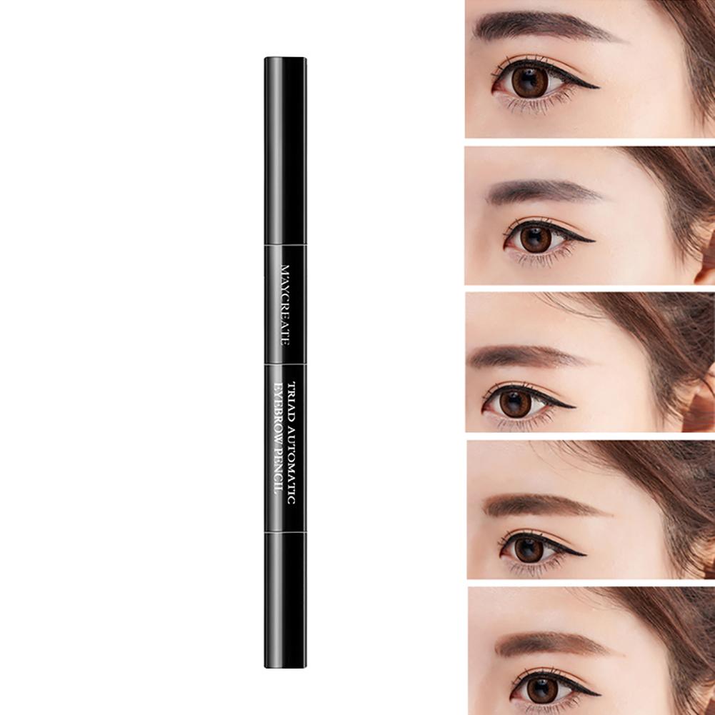 3 in 1 Waterproof Eyebrow Pencil Powder Eye Brow Brush Pigment Beauty Makeup Kit