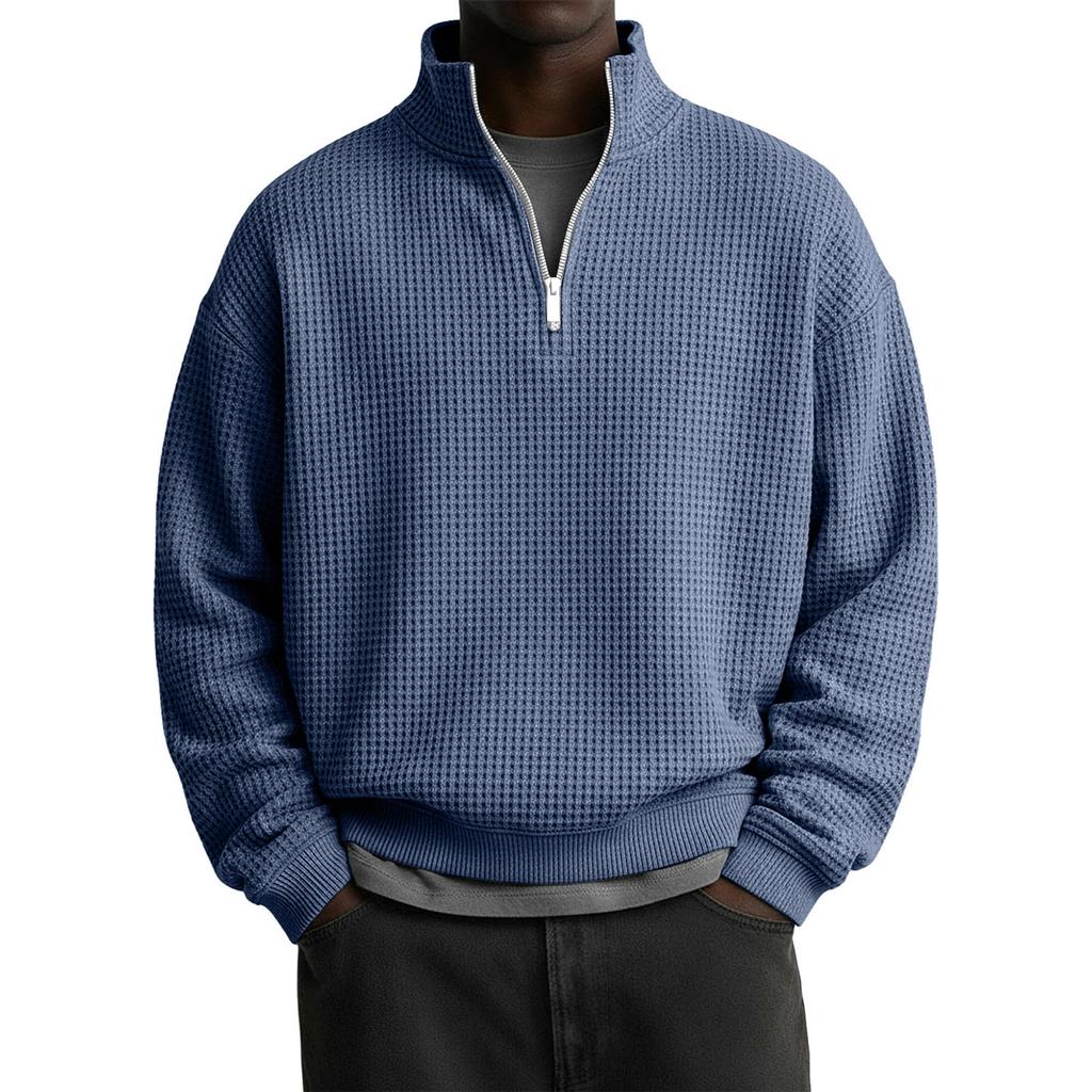 Herr Långärmad Tröja Sweatshirt Pacificozy Herr Enfärgad Dragkedja Långärmad Huvtröja