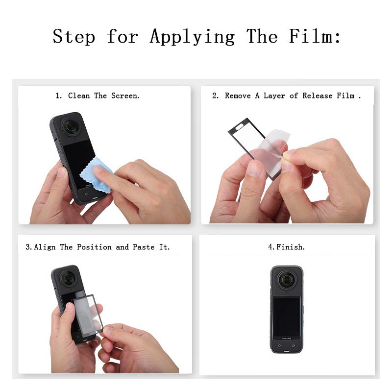 Film protector ecran pentru Insta360 X4 Film compozit curbat pentru ecran Insta360 X4 Film Ultra HD Accesorii pentru camere
