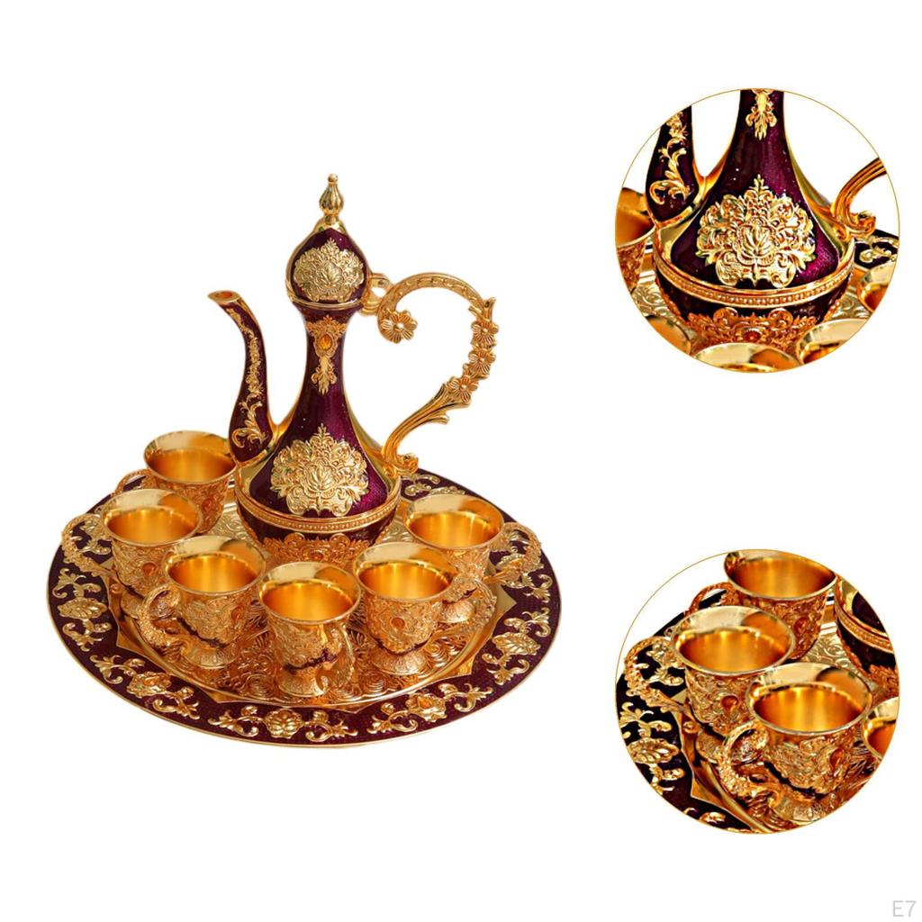 Turecký displej na čajovou konvici se sadou šálků kávy, pro domácí setkání