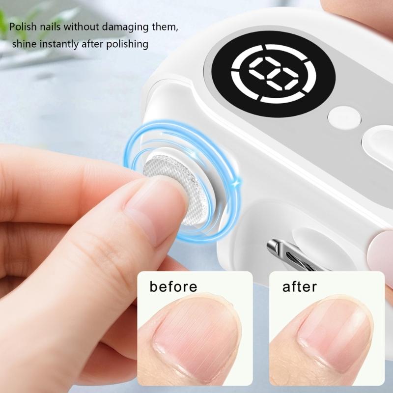 Nail Trimmer Rechargeable Electric Nail Cutter Safe And Quiet Operate Precise Trimming And Polishing For Adults And Kids