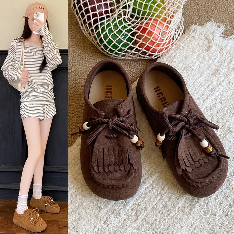 Comfortable Soft Bottom Round Toe Casual Shoes Fashionable Versatile Rubber Sole Women's Summer High-quality Single Shoes